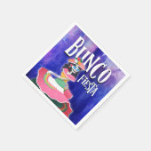 バンコパーティーフィエスタデイオブザデッドスケルトン スタンダードカクテルナプキン (角)