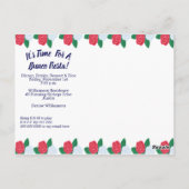 バンコフィエスタパーティの招待状デイオブザデッド ポストカード (裏面)