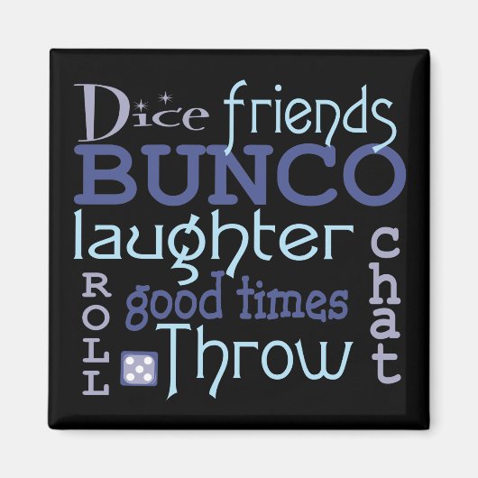 バンコフレンズモダンゲームナイトサイコロ マグネット (正面)