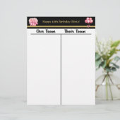 バンコブラック金ゴールドピンク誕生日タリースコアシート (スタンド正面)