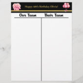 バンコブラック金ゴールドピンク誕生日タリースコアシート (裏面)