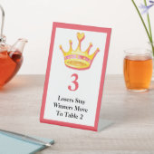 バンコプレーヤー金ゴールド水色クラウン#3テーブルカード 台座サイン (インサイチュ)