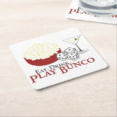 バンコポップコーンカクテル スクエアペーパーコースター (アングル)