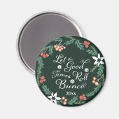 バンコメリークリスマスホリデーリースサイコロ マグネット (正面/裏面)