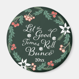 バンコメリークリスマスホリデーリースサイコロ マグネット