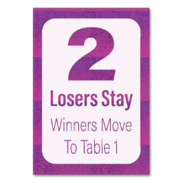 バンコモダンパープルストライプテーブル2 テーブルナンバー