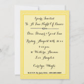 バンコモダン招待状 – 黄スタイリッシュ色ストライプ 招待状 (裏面)