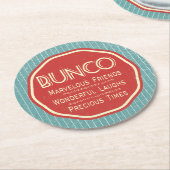 バンコヴィンテージフレンズGood Timesパーティー ラウンドペーパーコースター (アングル)