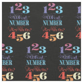 バンコ何番だ？おもしろいタイポグラフィ ファブリック (クローズアップ)