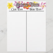 バンコ熱帯アロハ花タリースコアシート (裏面)