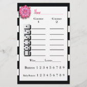 バンコ白黒ピンクフラワースコアシート チラシ (裏面)