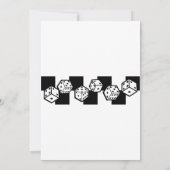 バンコ賭博の転がサイコロラスベガステーマ 招待状 (裏面)