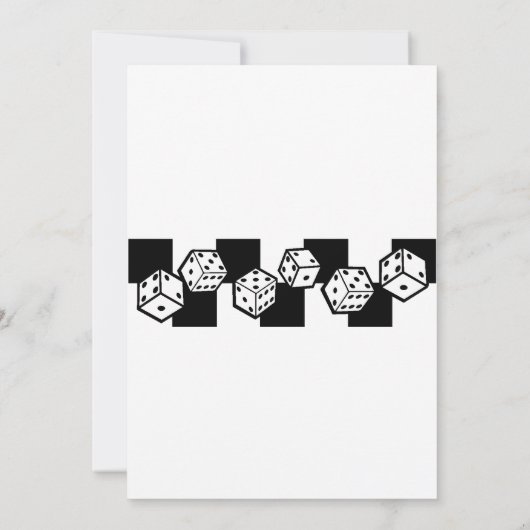 バンコ賭博の転がサイコロラスベガステーマ 招待状 (裏面)