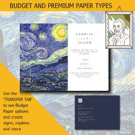 バンゴウスターリーナイト結婚式招待状 ポストカード