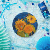 バンゴッホサンフラワーズ ペーパープレート (パーティー)