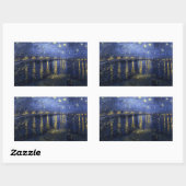 バンゴッホスタリーナイト・オーバー・ザ・ローネ 長方形シール (シート)