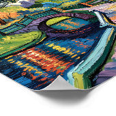 バンゴッホニューヨークセントラルパークオイルペインティングトラベル ポスター (角)