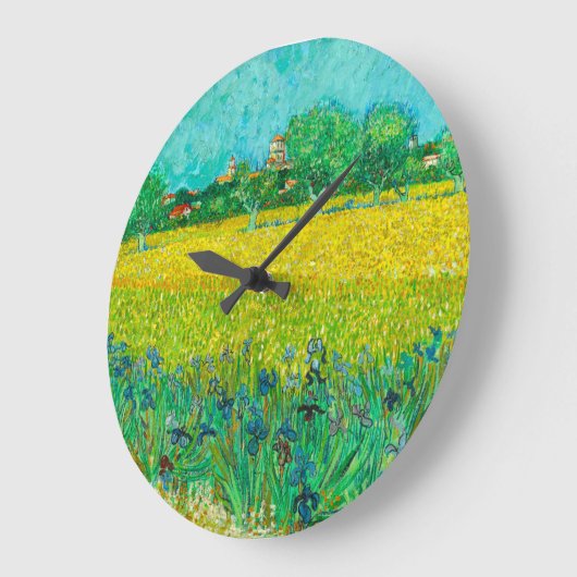 バンゴッホフィールドとアーレスの近く ラージ壁時計 (傾斜)