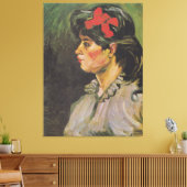 バンゴッホポートレートのレディーヘアバンド キャンバスプリント (インサイチュ (リビング))