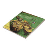 バンゴッホ河岸の男が荷降ろし砂はしけ タイル (側面)