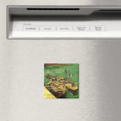 バンゴッホ河岸の男が荷降ろし砂はしけ マグネット (インサイチュ (食洗機))