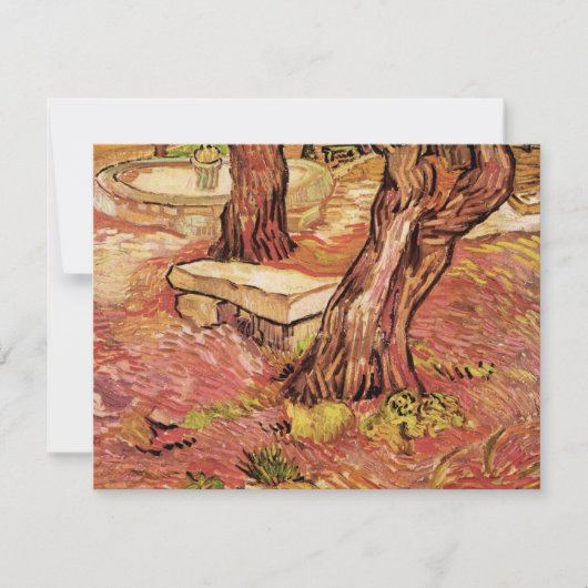 バンゴッホ石ベンチinガーデン,セントポール病院 (正面)