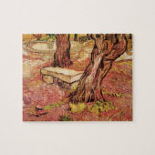 バンゴッホ石ベンチinガーデン，セントポール病院 ジグソーパズル (横)