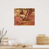 バンゴッホ石ベンチinガーデン，セントポール病院 ポスター (キッチン)