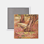 バンゴッホ石ベンチinガーデン,セントポール病院 マグネット (正面/裏面)