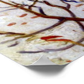 バンゴッホ雪の風景アルルを背景に ポスター (角)