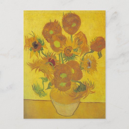 バンゴッホ – ひまわり花（1888年） ポストカード (正面)