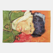 バンゴッホ – 包帯された耳とパイプとセルフポートレート キッチンタオル (横)