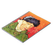 バンゴッホ – 包帯された耳とパイプとセルフポートレート ノートブック (左側)