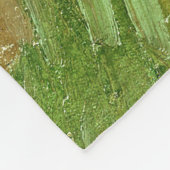 バンゴッホ – 包帯された耳とパイプとセルフポートレート フリースブランケット (角)