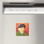 バンゴッホ – 包帯された耳とパイプとセルフポートレート マグネット (インサイチュ (食洗機))