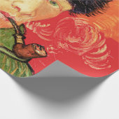 バンゴッホ – 包帯された耳とパイプとセルフポートレート ラッピングペーパー (角)