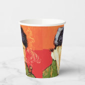 バンゴッホ – 包帯された耳とパイプとセルフポートレート 紙コップ (左)