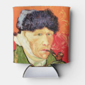 バンゴッホ – 包帯された耳とパイプとセルフポートレート 缶クーラー (正面)
