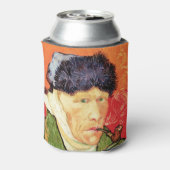 バンゴッホ – 包帯された耳とパイプとセルフポートレート 缶クーラー (缶裏面)