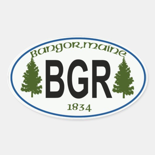 バンゴメインシティラベル 楕円形シール (正面)