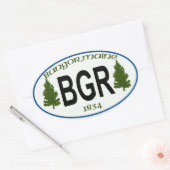 バンゴメインシティラベル 楕円形シール (封筒)