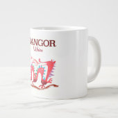 バンゴール・ウェールズ・ドラゴンのポスター ジャンボコーヒーマグカップ (正面右)