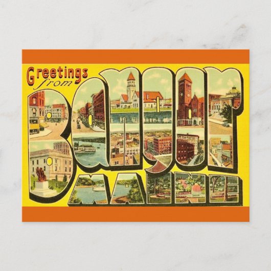 バンゴール・メイン州 グリーティング ポストカード ポストカード (正面)