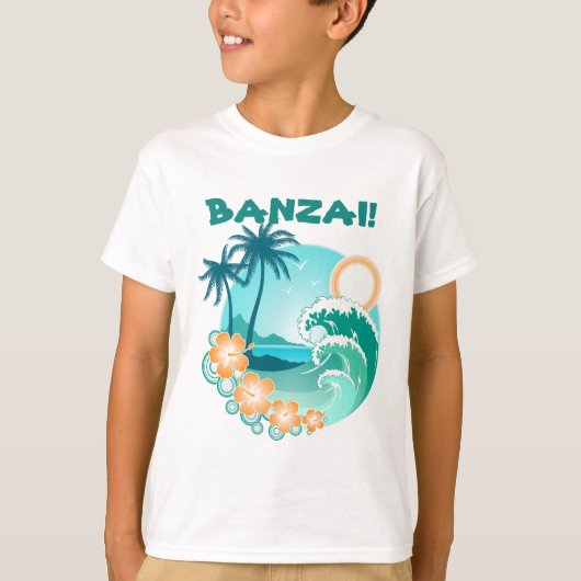 バンザイサーフィン Tシャツ (正面)