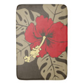 バンザイビーチハワイアンハイビスカスフローラ バスマット (正面縦)