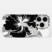 バンザイビーチハワイアンハイビスカスブラック Case-Mate iPhoneケース (裏面 (横))