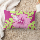バンザイビーチハワイアンハイビスカスランバーピロー ランバークッション (ブランケット)