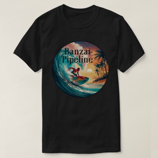 バンザイ・パイプライン Tシャツ (デザイン正面)