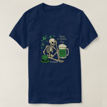 バンジャクスト・スケルトン・ビール・セントパトリックデイTシャツ