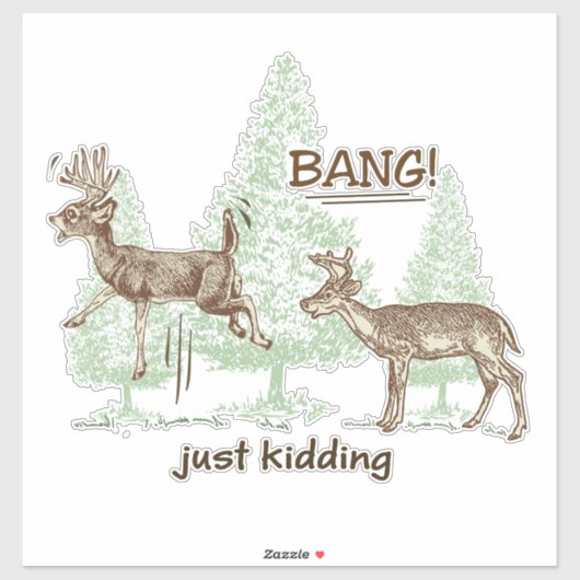 バンジャスト狩りユーモア車 シール (シート)